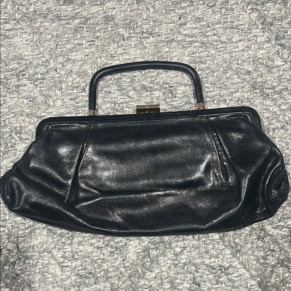 Elegant Black Leather Handbag
